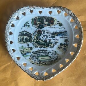 New Orleans Louisiana mini Heart Shape Catch All Plate